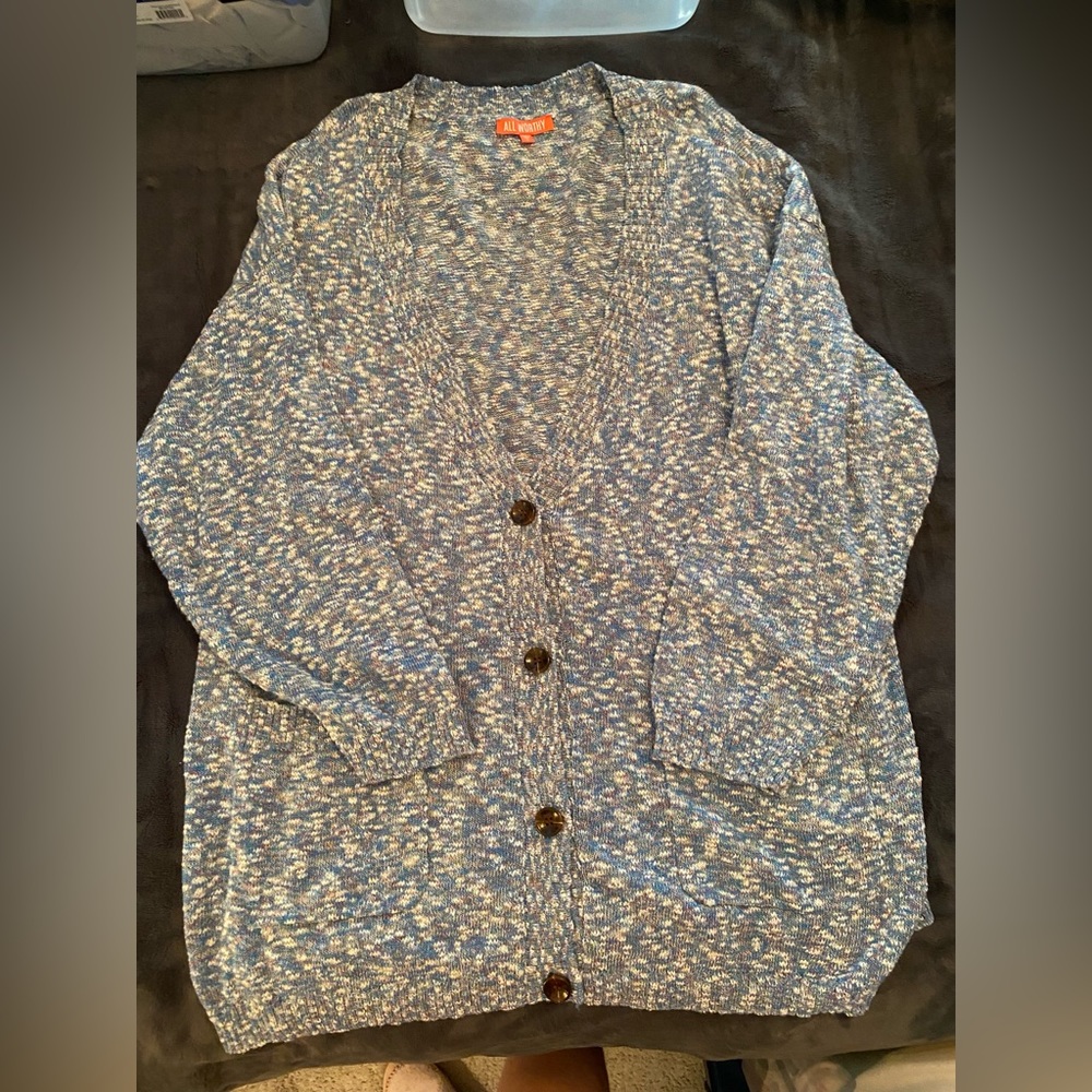 ALL WORTHY blue sweater 2XL